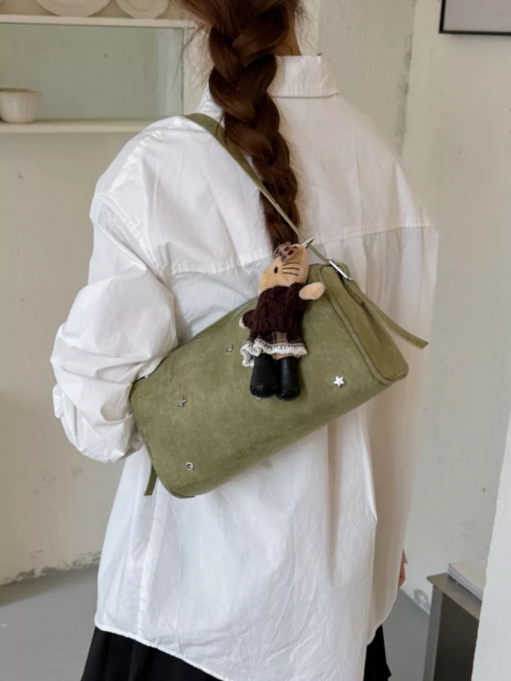 Studded Embellished Shoulder Bag, image 9
