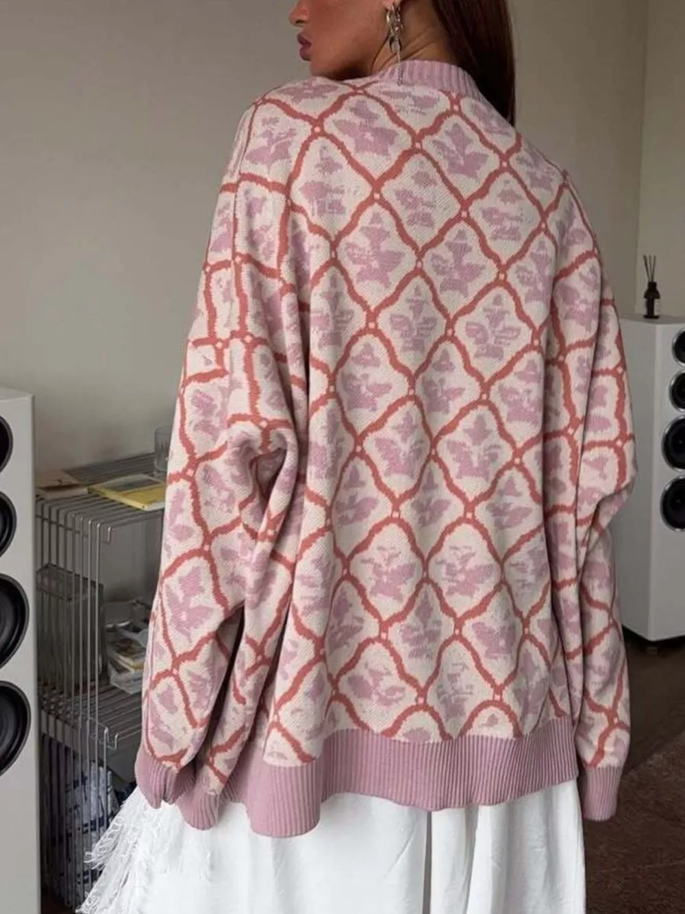 Letter Round Neck Long Sleeve Sweater, image 3