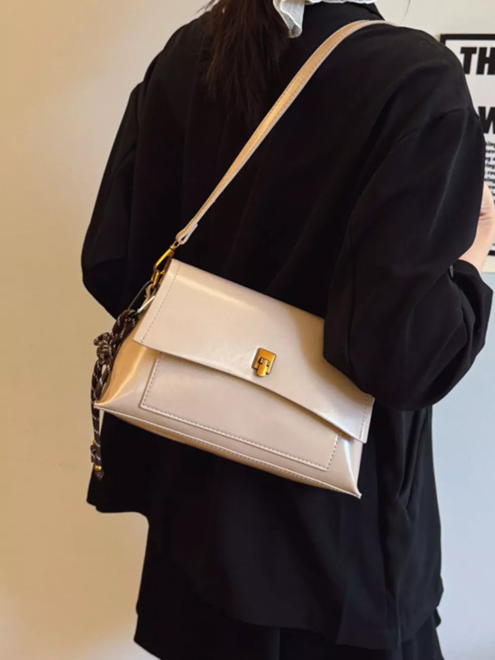 Leather Flap Shoulder Bag, image 2