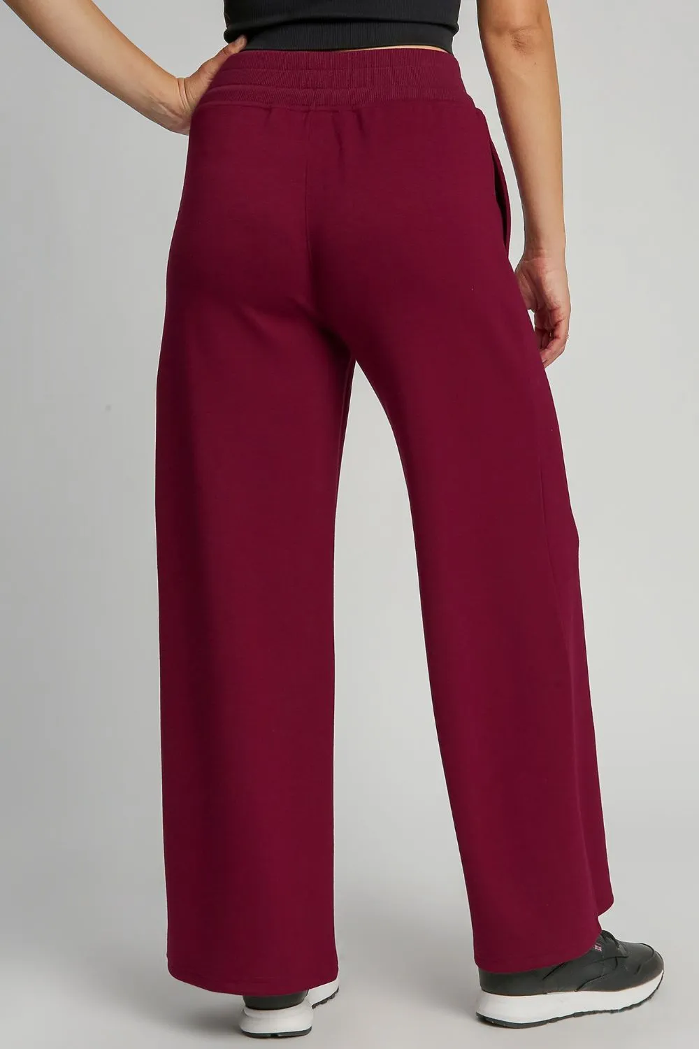 Full Size Drawstring Wide Leg Pants with Pockets, image 2