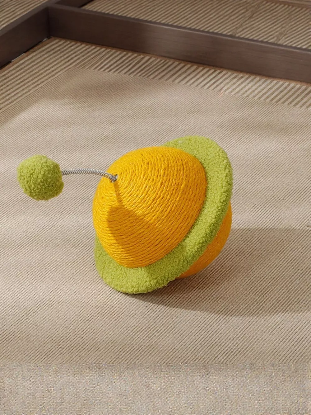 Planet-Shaped Interactive Cat Toy with Sisal Scratching Surface, image 6