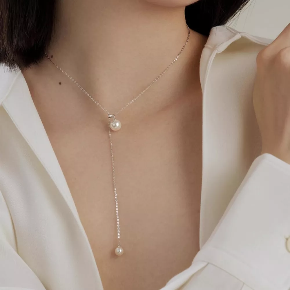 Pearl Pendant Y Necklace, image 3