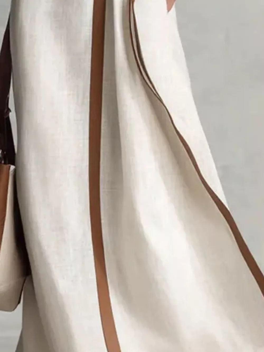 Full Size Sleeveless Wrap Maxi Dress with Contrast Trim Plus Size, image 3