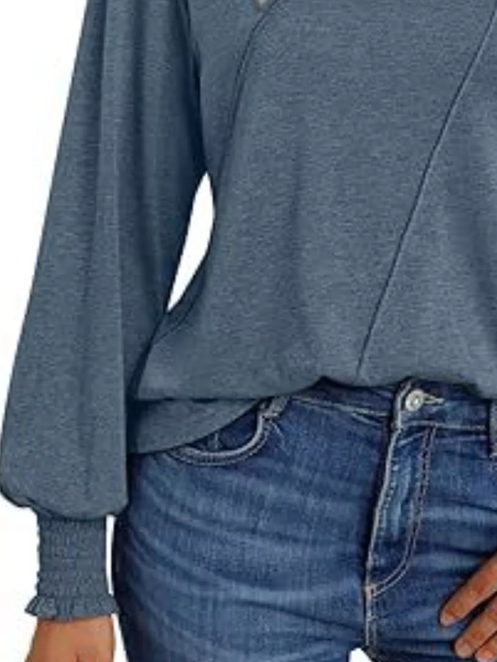 Round Neck Long Sleeve Top, image 7