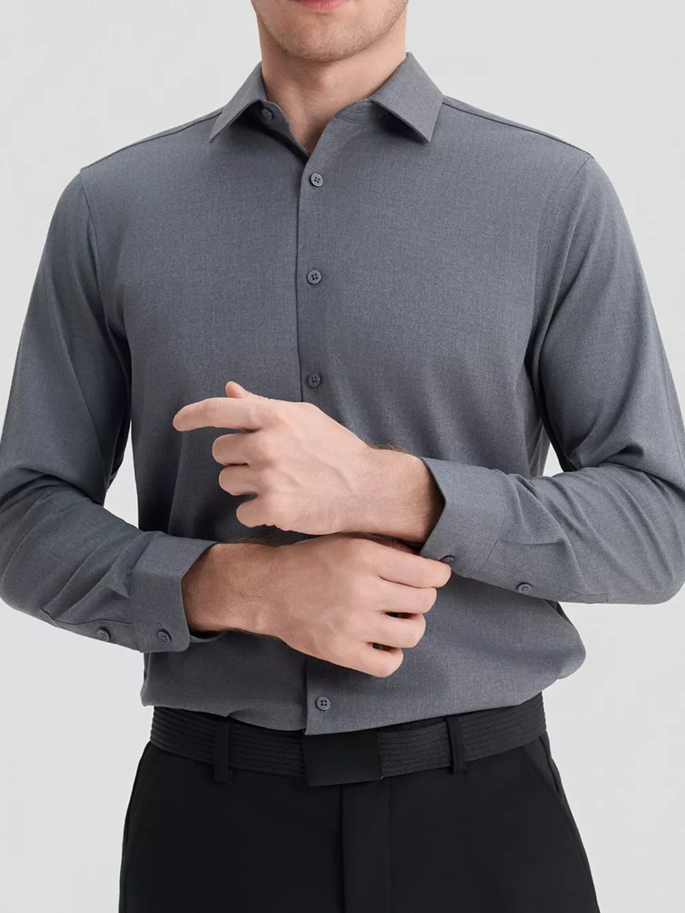 Men's Full Size Slim Fit Long Sleeve Shirt Plus Size, image 4