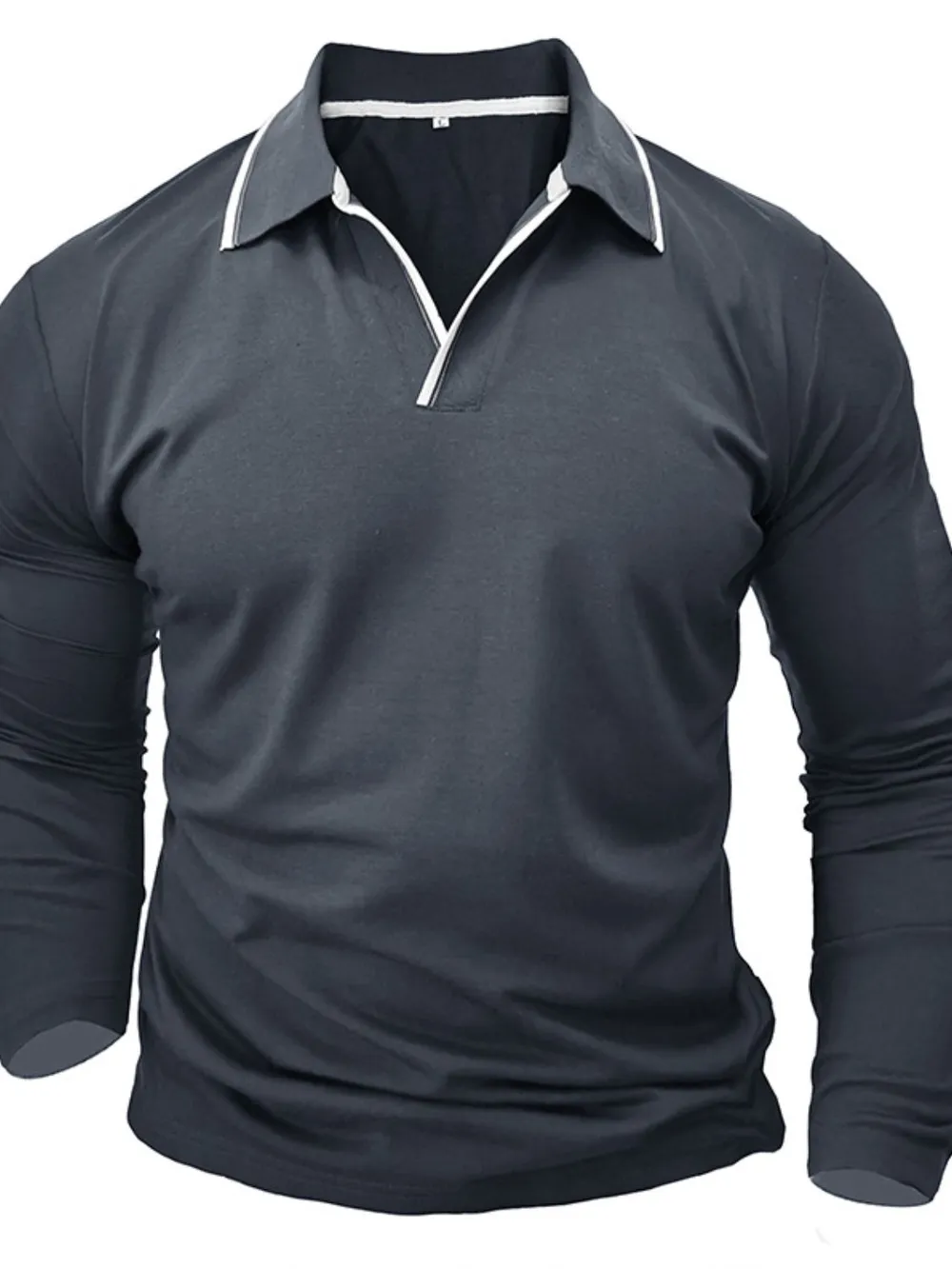 Men's Classic Long Sleeve Polo Shirt, image 5