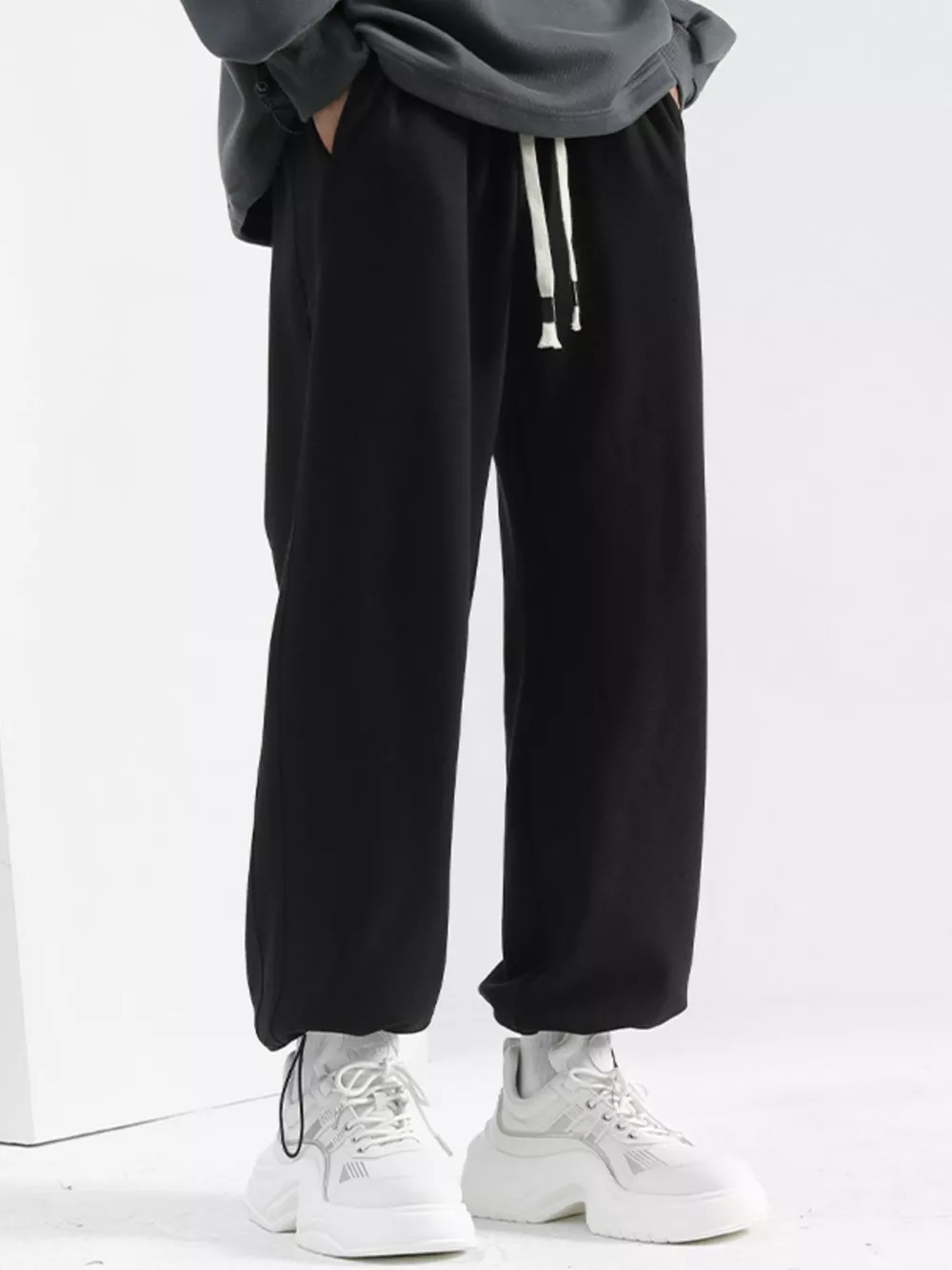 Men's Plus Size Casual Loose-Fit Drawstring Pants, image 4