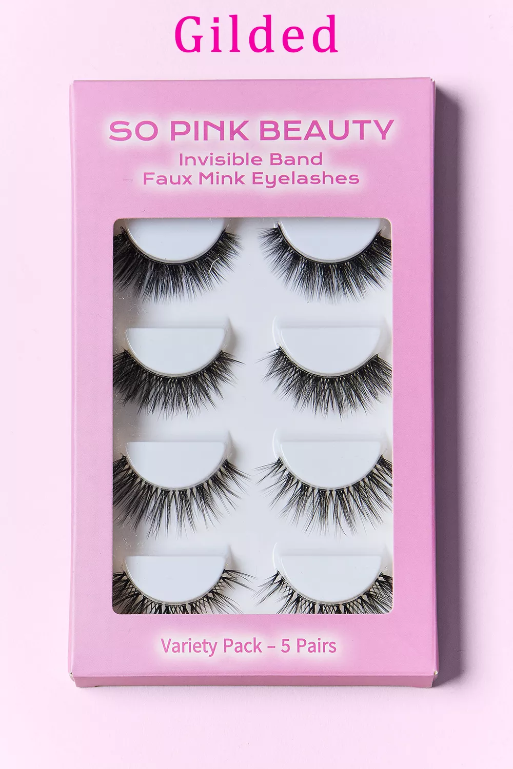 Faux Mink Eyelashes Variety Pack 5 Pairs, image 2