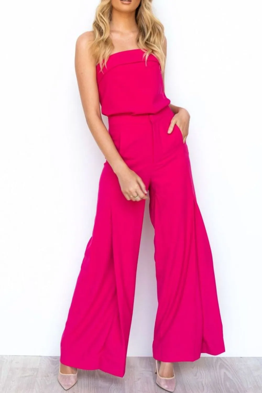 Tube Top and Wide Leg Pants Set, image 2