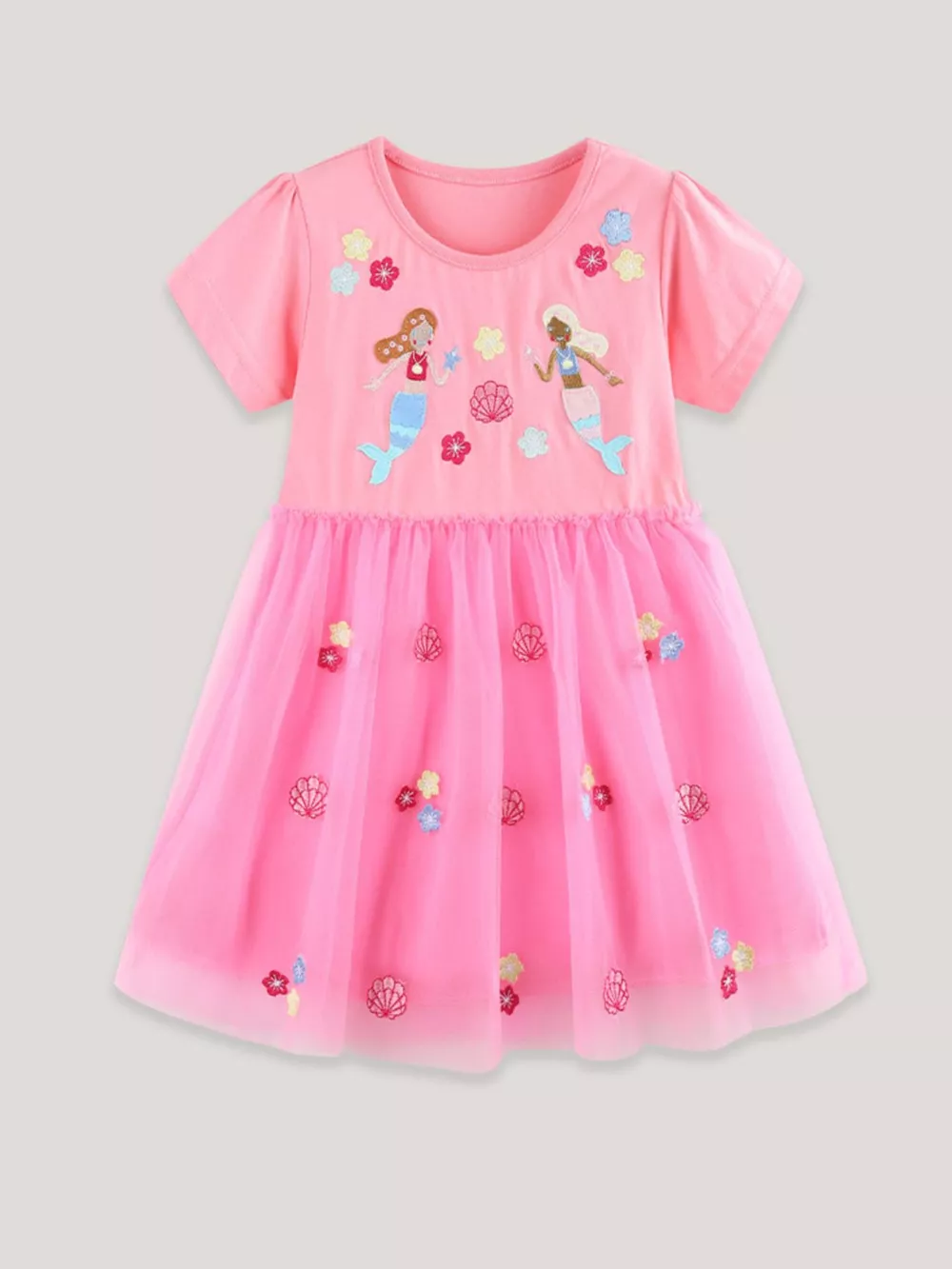 Children's Embroidered Tulle Dress, image 2