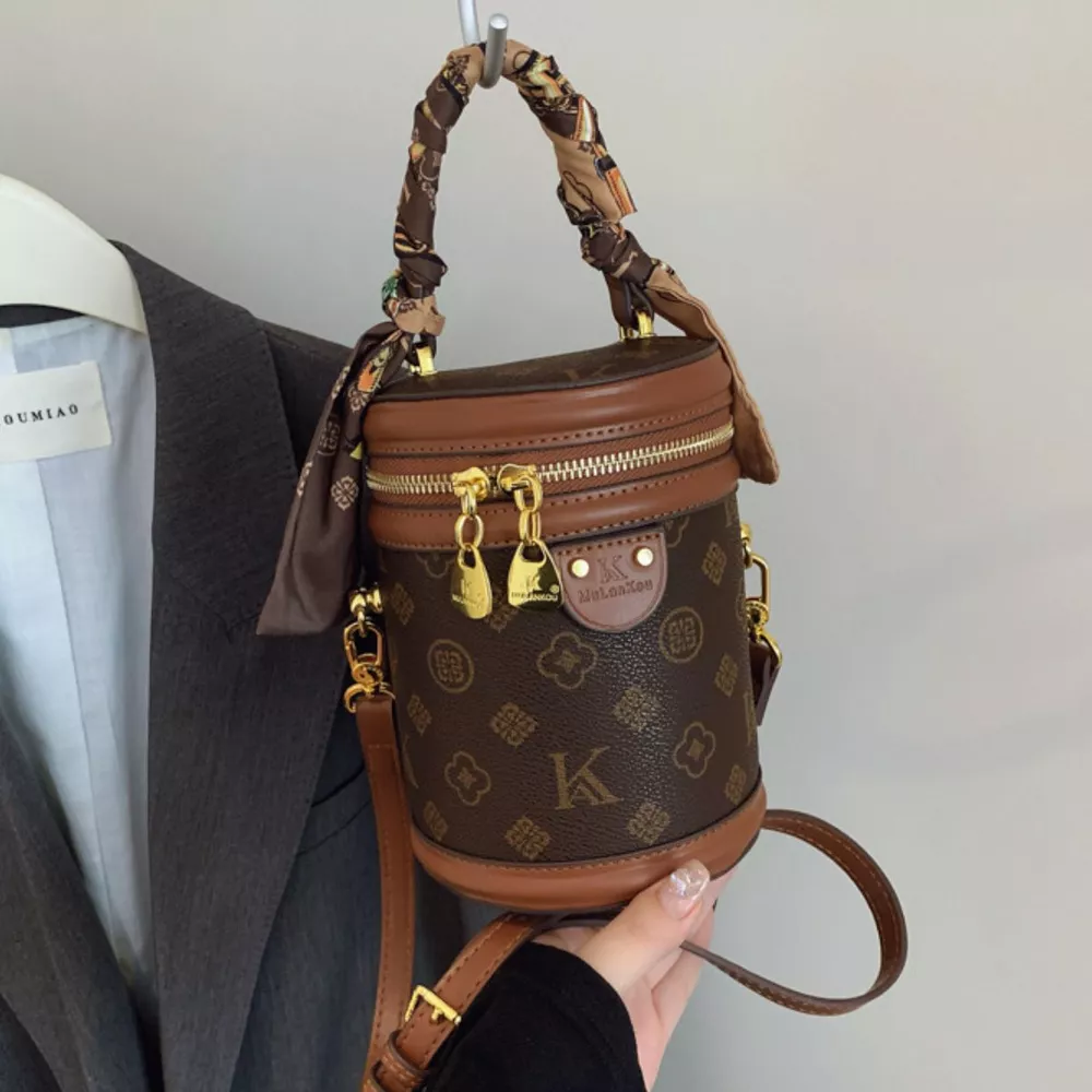 Top Handle Bucket Crossbody Bag, image 7