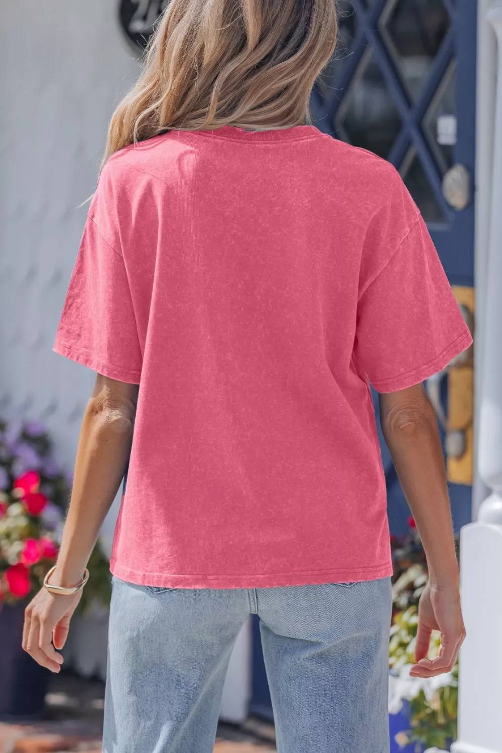 Independence Day Star Printed Mineral Wash T Shirt, image 4
