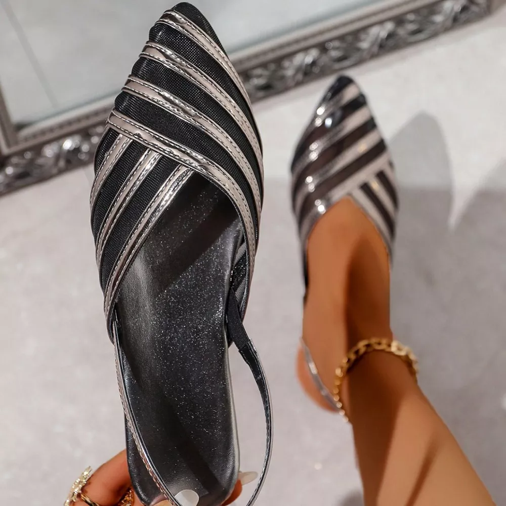 Point Toe Slingback Sandals, image 5