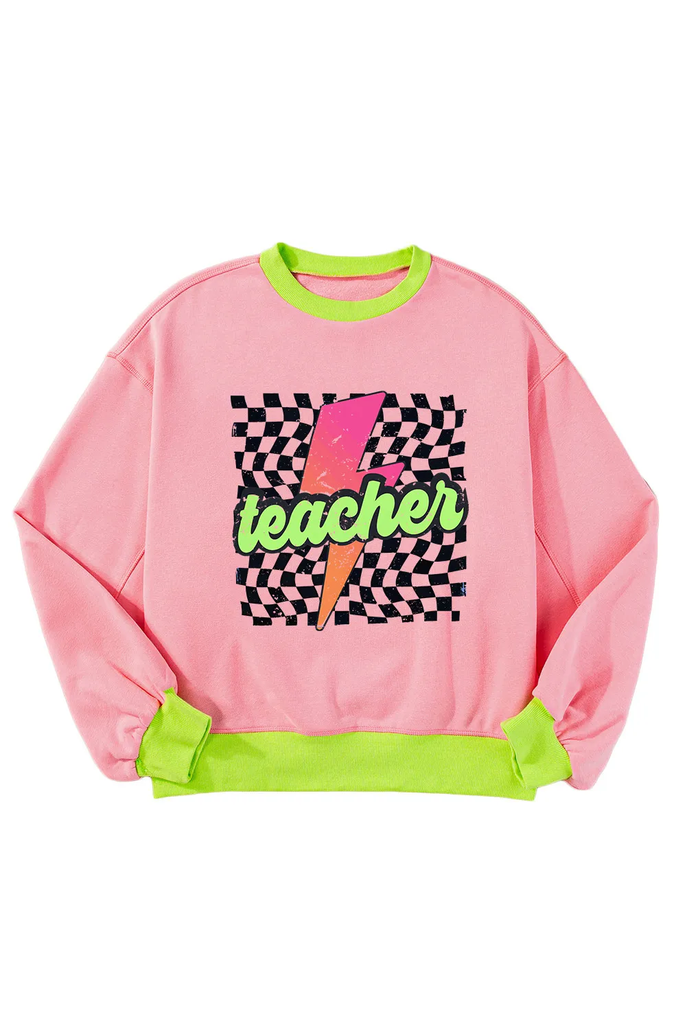 Graphic Round Neck Long Sleeve Sweatshirt, image 3