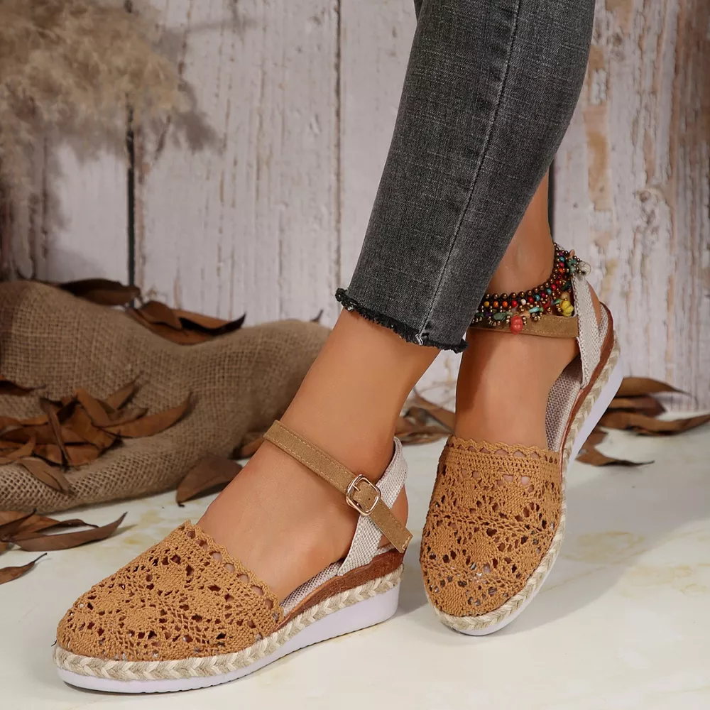 Floral Ankle Strap Espadrille Sandals, image 8
