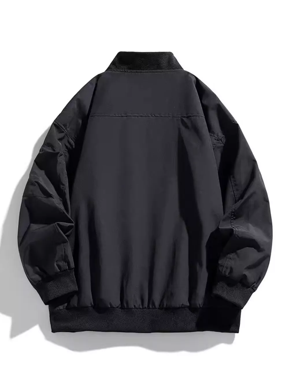 Men's Plus Size Casual Zipper Front Bomber Jacket, image 6