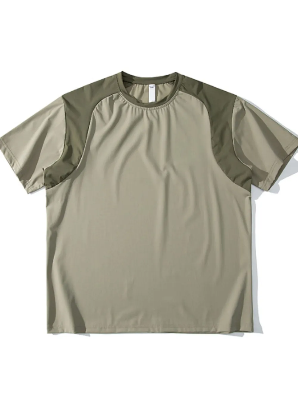 Men's Contrast Round Neck Short Sleeve T-Shirt, image 2
