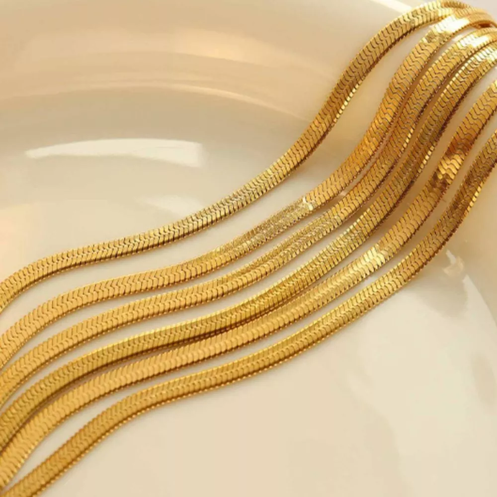 18K Gold-Plated Titanium Steel Necklace, image 7