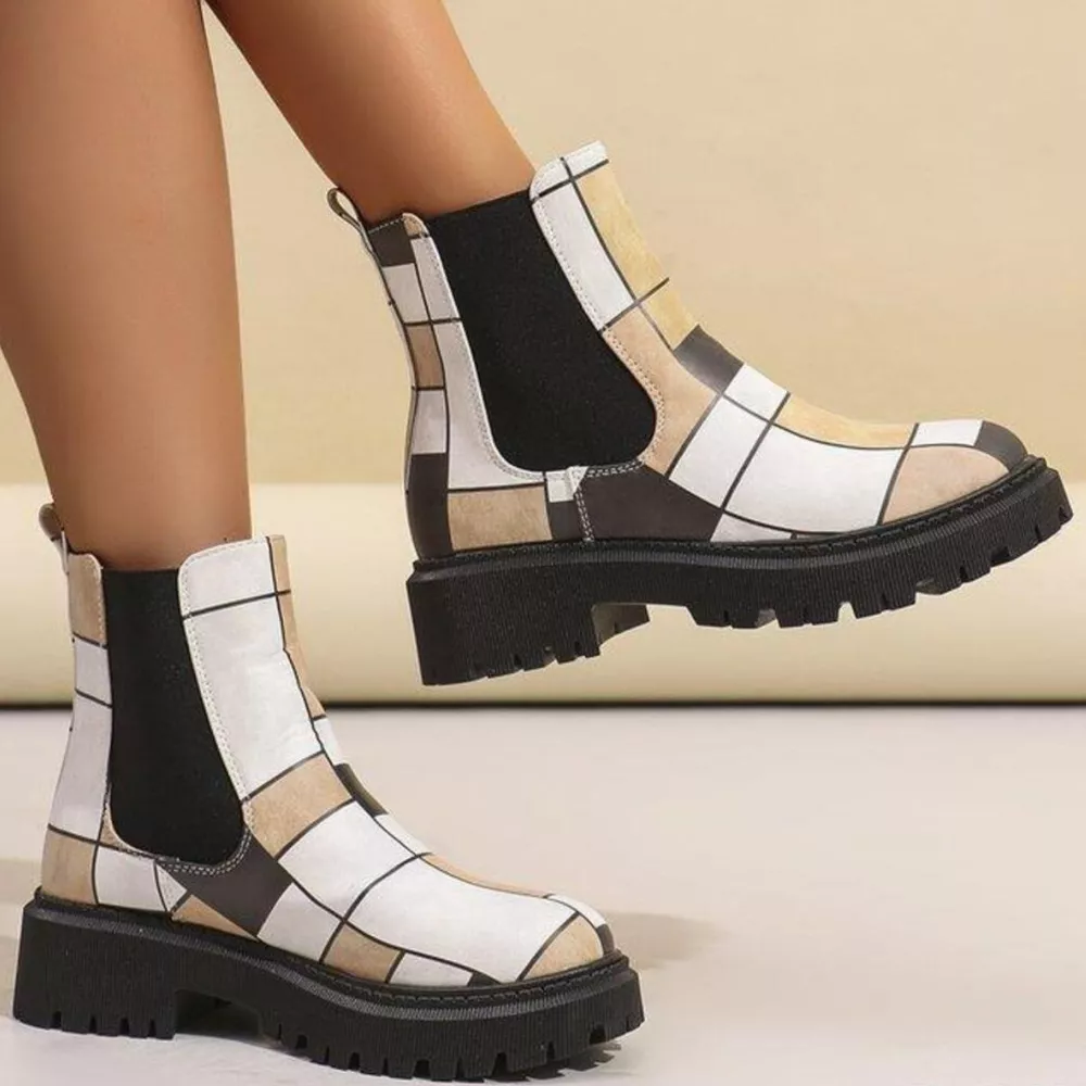 Round Toe Chunky Heel Ankle Boots, image 7