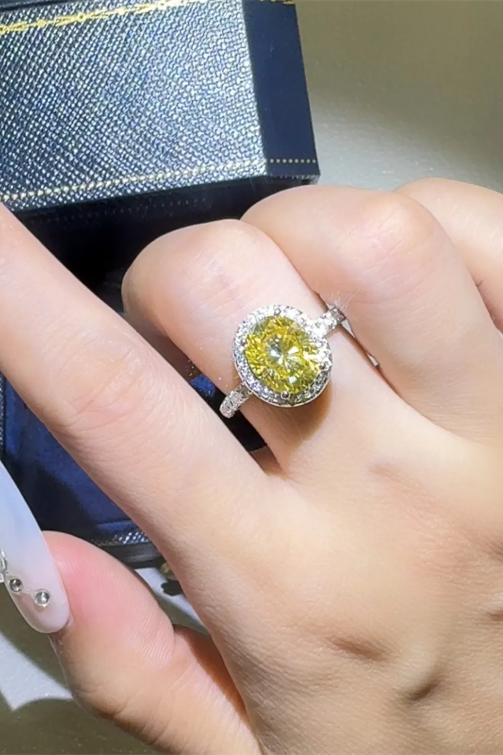 3 Carat Moissanite 925 Sterling Silver Ring, image 2