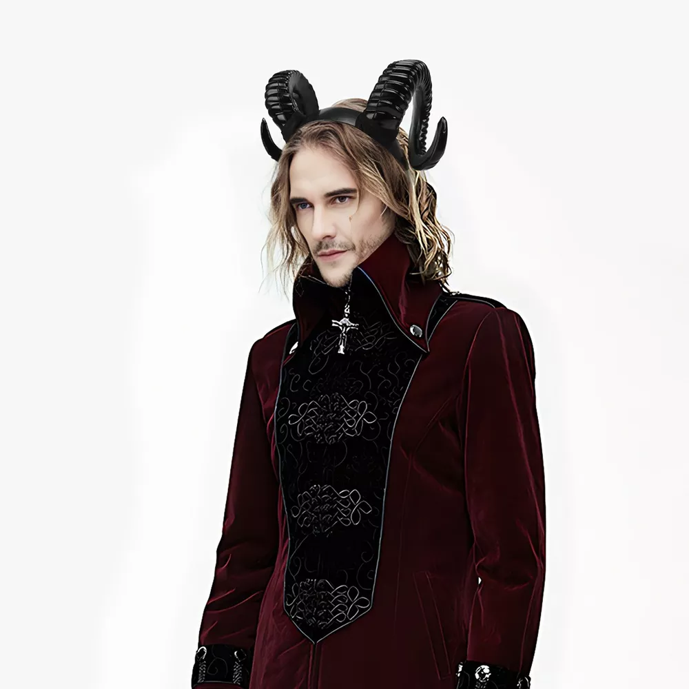 Halloween Gothic Ram Horn Headband, image 4