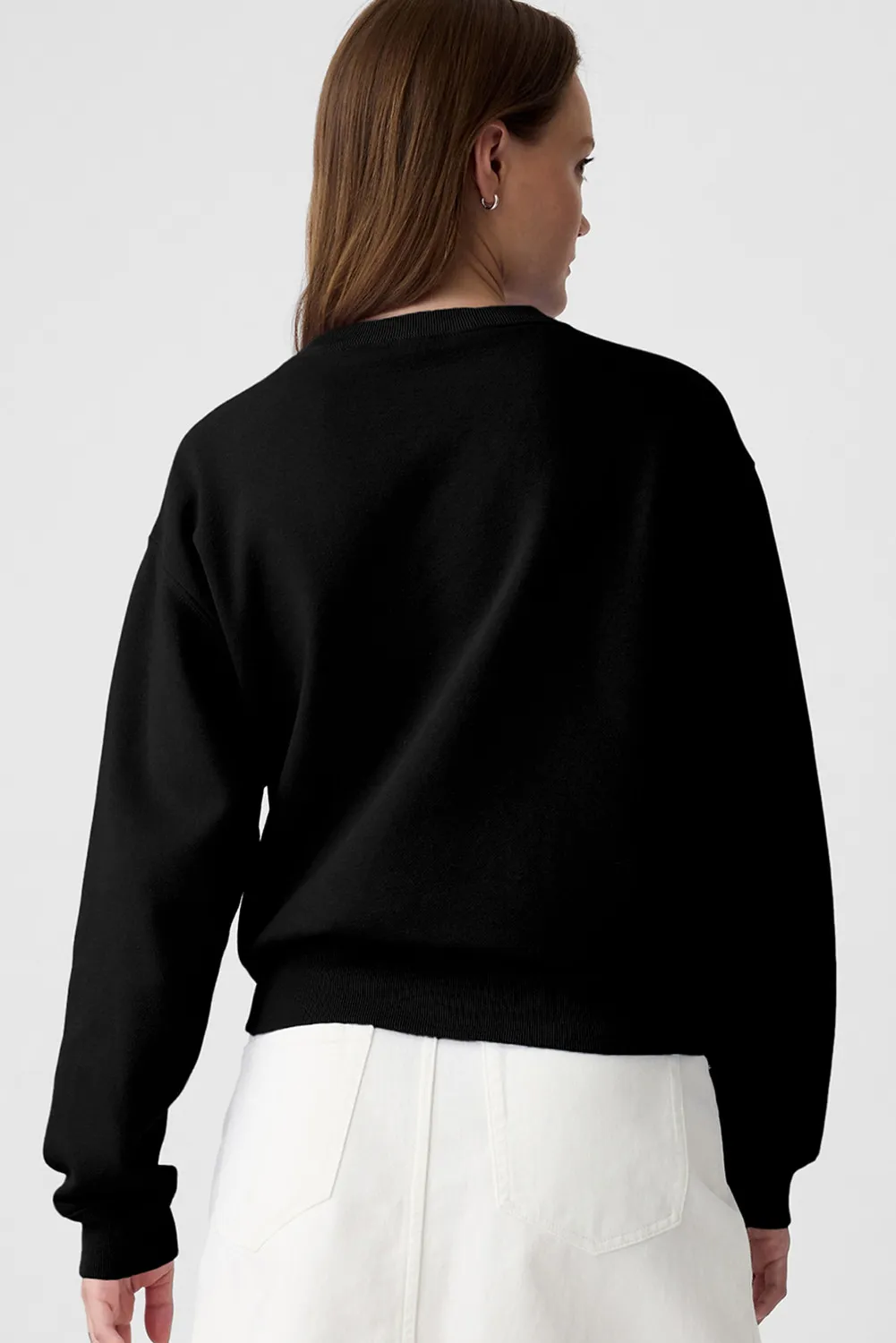 Graphic Round Neck Long Sleeve Sweatshirt, image 3