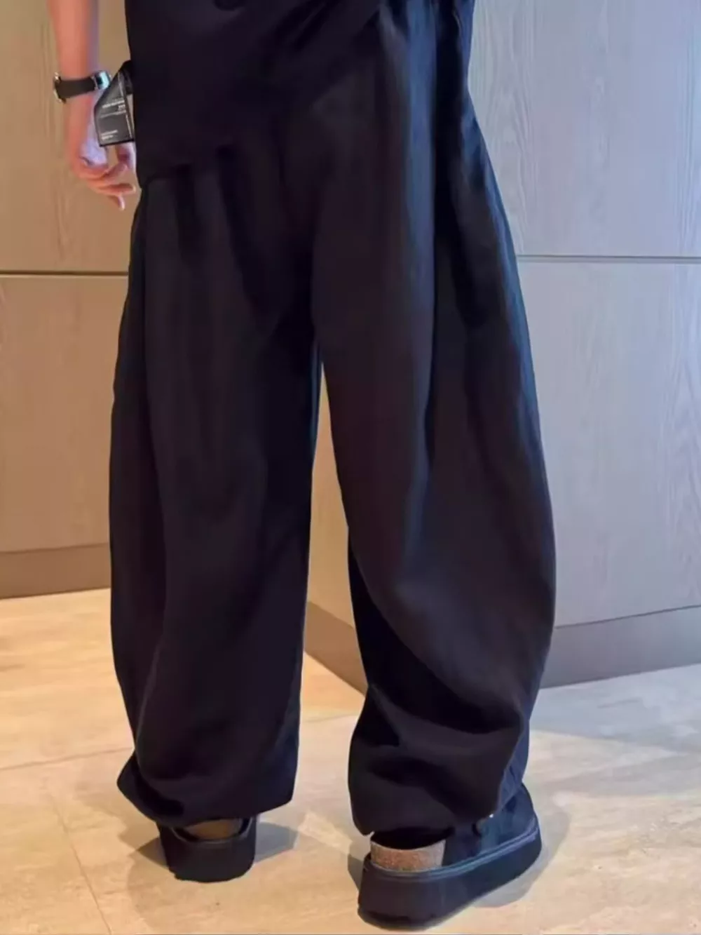 Men's Plus Size Relaxed Wide-Leg Drawstring Pants, image 3