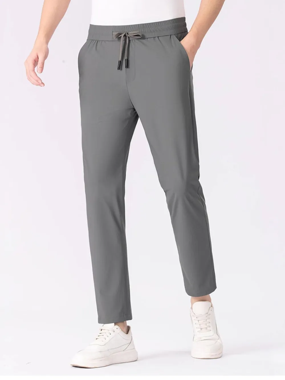 Men's Plus Size Drawstring Waistband Quick-Dry Pants, image 3