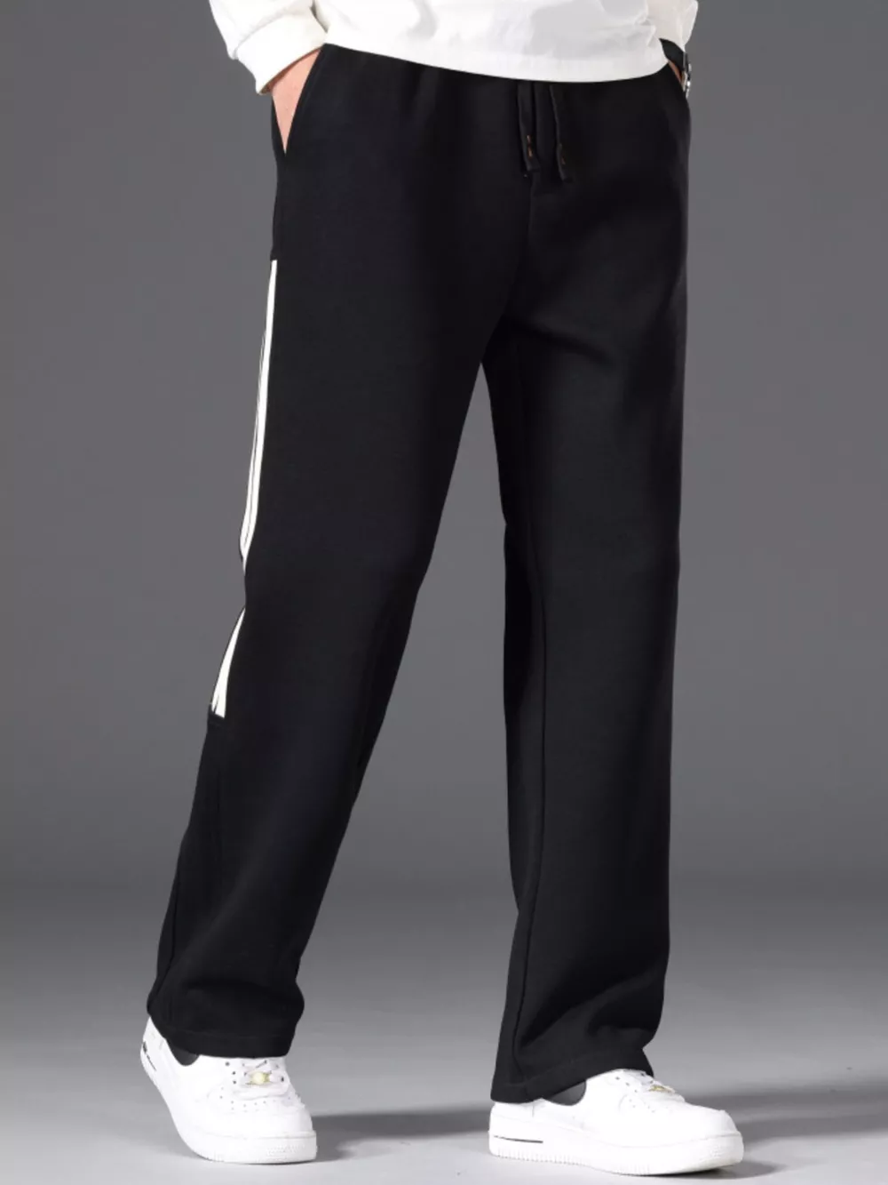 Men's Casual Striped Wide Leg Pants, image 2