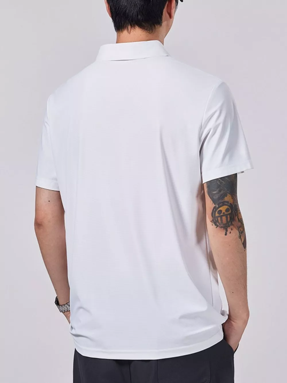 Men's Plus Size Button Detail Short Sleeve Polo, image 8