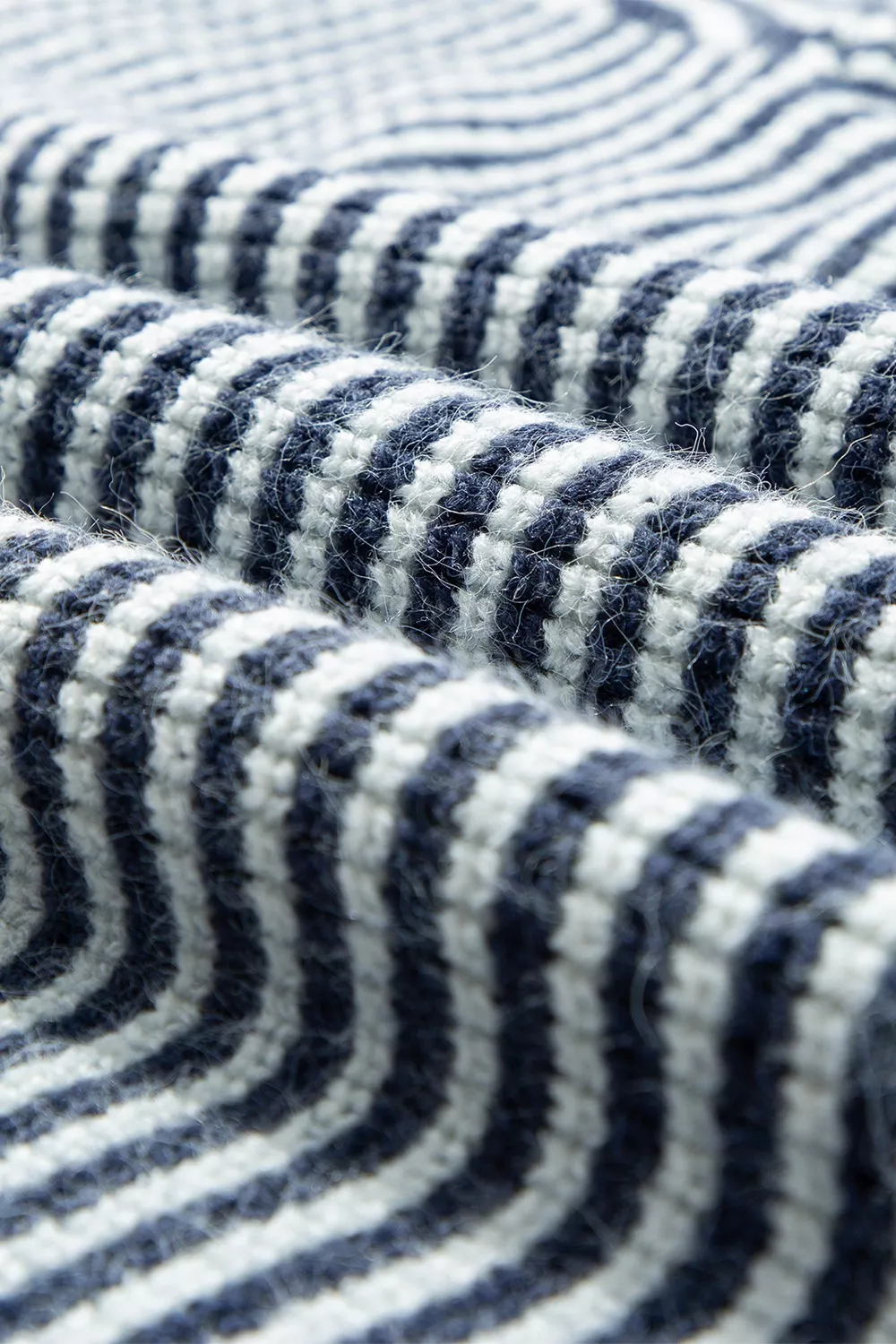 Striped Lantern Sleeve Drop Shoulder Cozy Sweater, image 4
