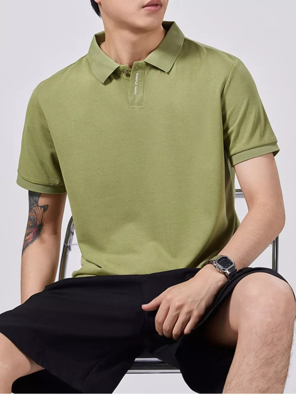 Men's Plus Size Collared Neck Short Sleeve Polo, image 11