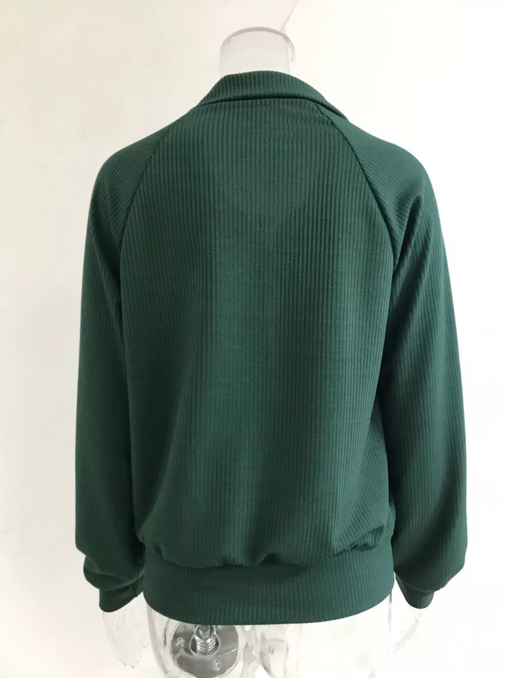 Full Size Ribbed Knit Zip-Up Outerwear Plus Size, image 13