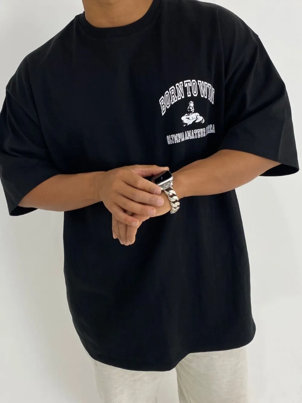 Men's Plus Size Graphic Round Neck Half Sleeve T-Shirt, image 2