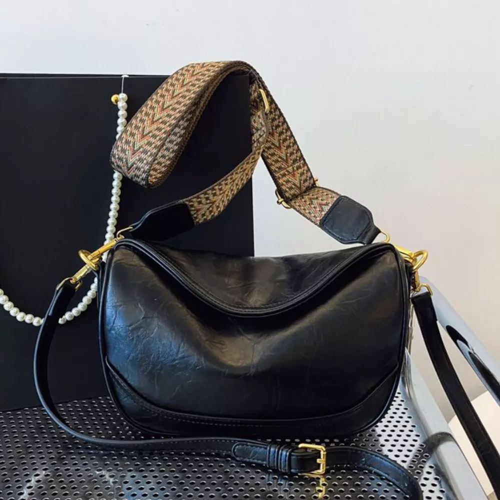 Vintage Style Wide Strap Crossbody Bag, image 2