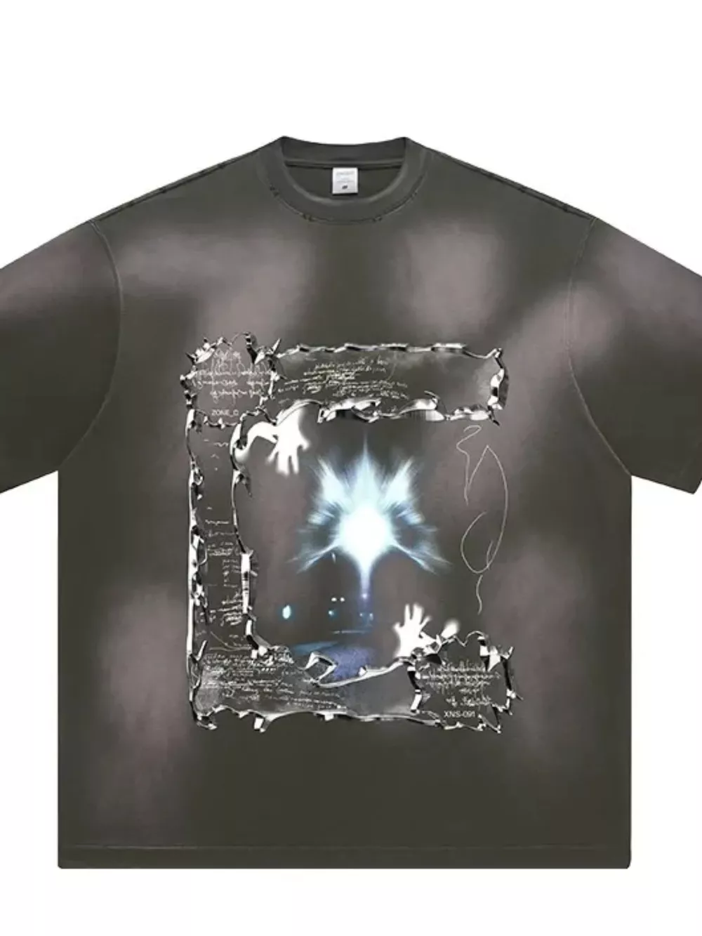 Men's Graphic Round Neck Vintage Wash T-Shirt
