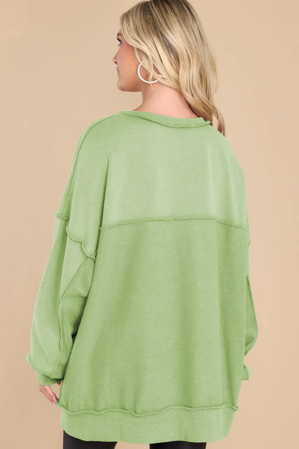 Exposed Seam Long Sleeve Sweatshirt, image 5