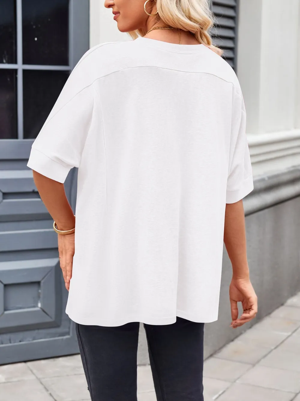Round Neck Half Sleeve T-Shirt, image 3