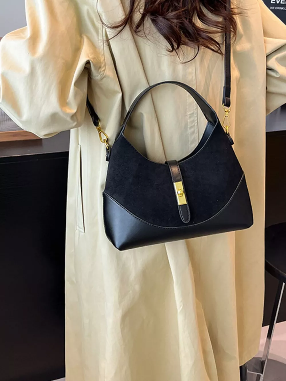Buckle Leather Shoulder Bag, image 4