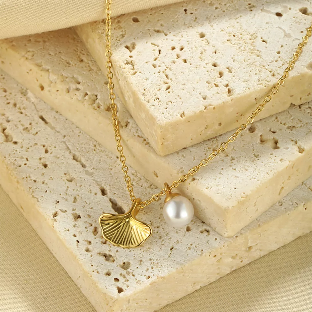 Pearl & Shell Pendant Necklace, image 6