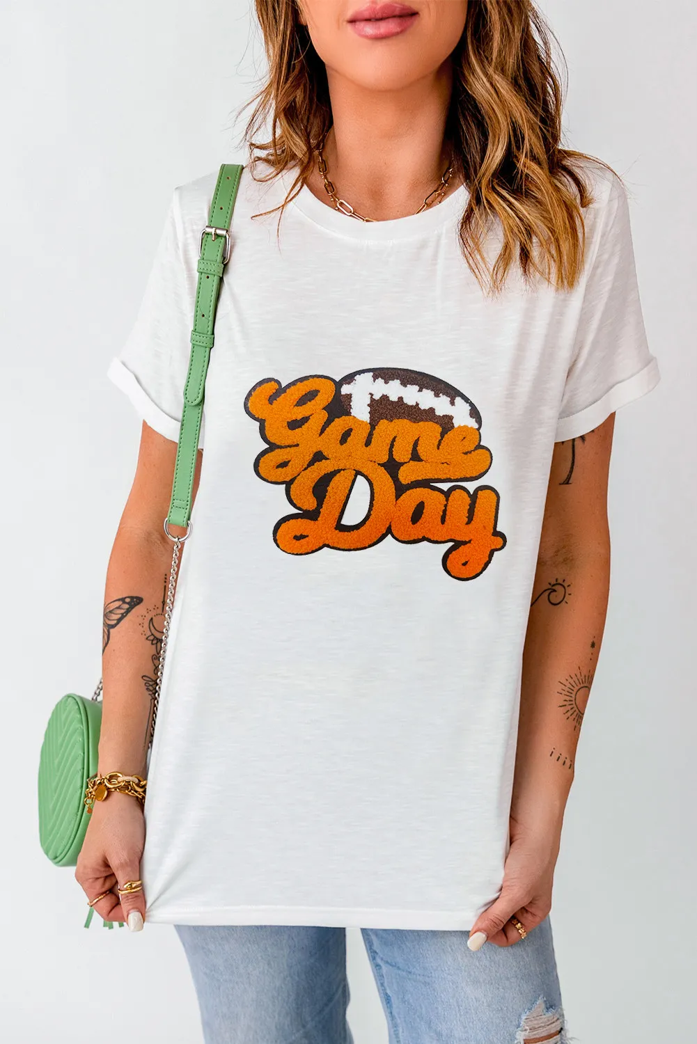 GAME DAY Round Neck Short Sleeve T-Shirt, image 2