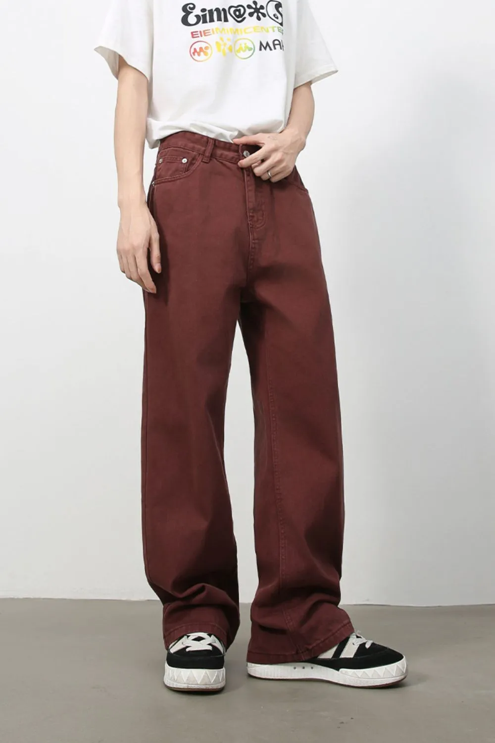 Men's Mid Rise Baggy Jeans, image 5