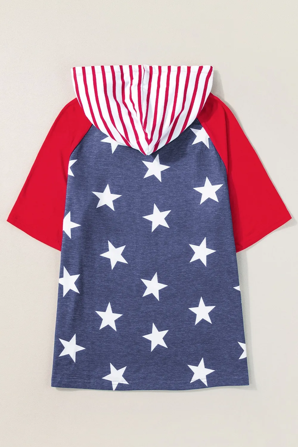 Stars and Stripes Print Drawstring Hoodie, image 5