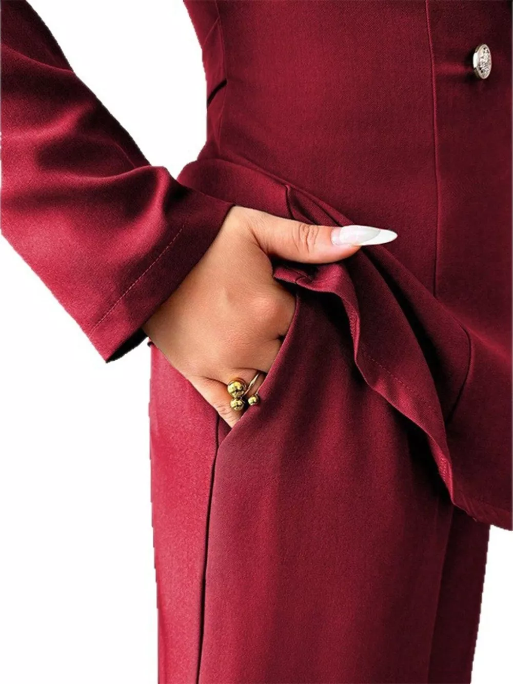 One Button Blazer and Pants Set, image 10