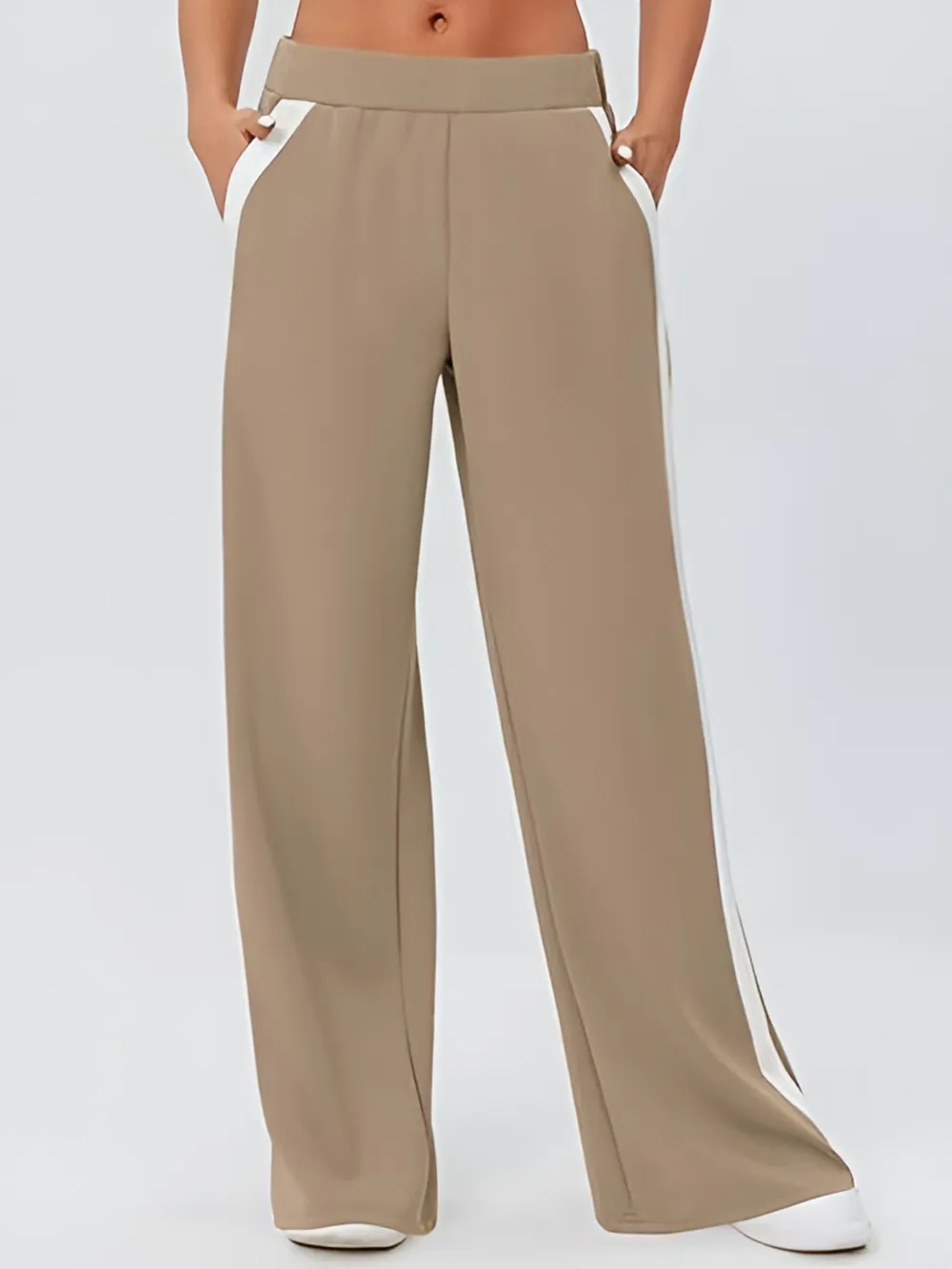 Side Striped Wide Leg Pants, image 2