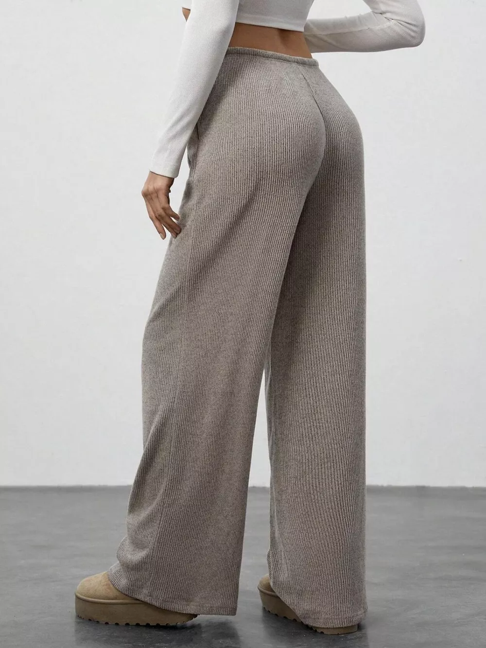Relaxed Fit Wide Leg Pants, image 10