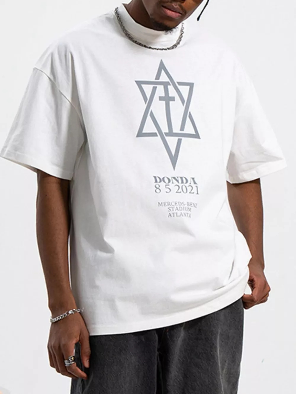 Men's Graphic Round Neck Half Sleeve T-Shirt, image 2