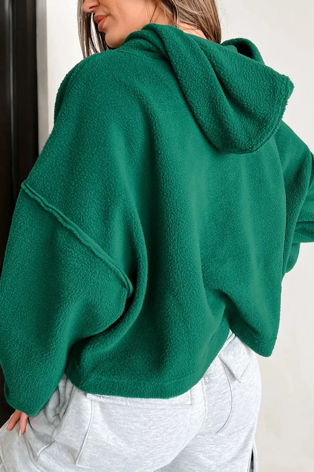 Exposed Seam Long Sleeve Hoodie, image 4