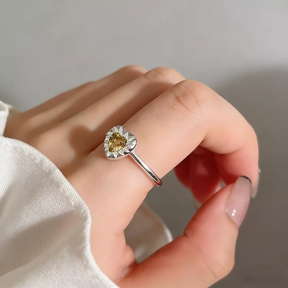 Heart-Shaped Open Ring, image 2