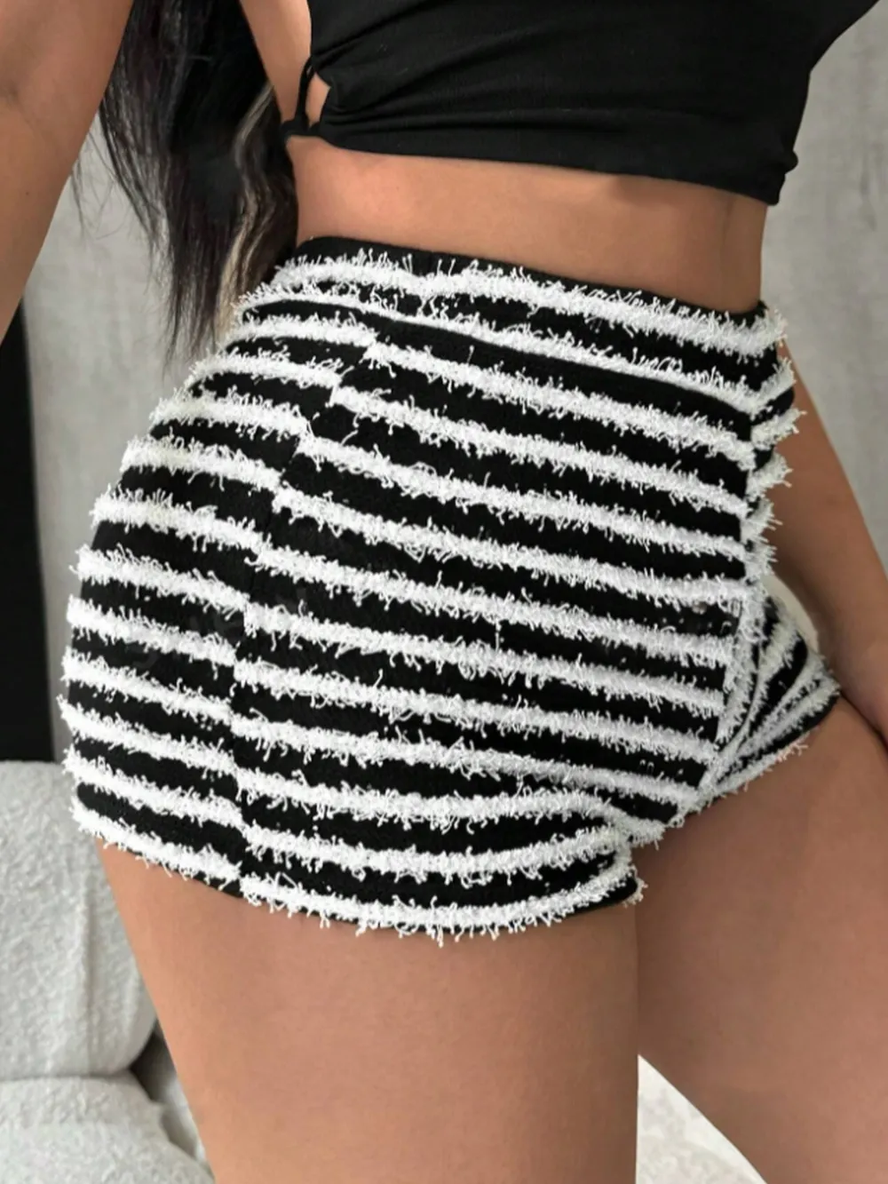 Striped High Waist Shorts, image 4